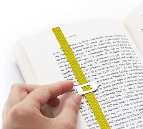 Lastword Bookmarks – Elastic Bookmark Perfect for Any Book – Book Markers for Women – Bookmarks for Men – Bookmarks for Kids – Don’t Lose Your Mark, Design Made in Italy Book Marks (Yellow)