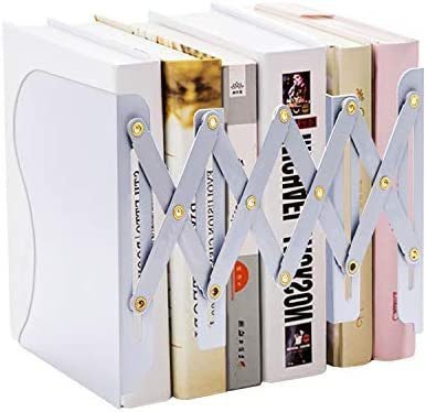 MDHAND Adjustable Bookend, Desk Magazine File Organizer Holder, Desk Organizer and Accessories for Office, Books, Papers, Extends up to 19 inches