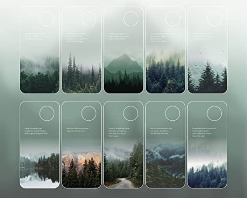 ROUKANNGE 10pcs Forest Theme Bookmarks, Transparent Gradient Color Bookmarks, Suitable for Women, Students, Teachers, Reading Lovers and Writers. This is a Simple and Beautiful Perfect Gift