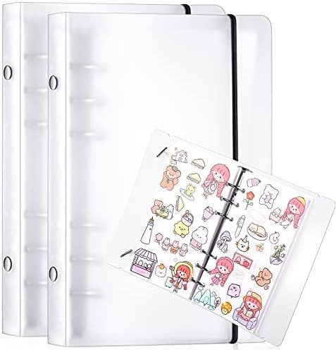 Sticker Collecting Album Sheets Reusable Sticker Book Sticker Collection Accessories Activity Sticker Album for Collecting Stickers, Labels, Sticker Book for Christmas Gifts, A6/ A5 (2 Pieces, A6)