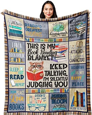 Book Lovers Gifts,Gifts for Book Lovers Women, Women Reading Gifts for Book Lovers,Book Reader Gifts,Book Club /Bookworm Gifts for Reading Lover Bookish,Literary Gifts Ideas Blanket 60″x50″